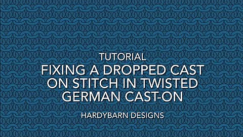 Fixing a dropped cast on stitch in twisted German cast-on