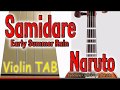 Samidare (Early Summer Rain) - Naruto - Violin - Play Along Tab Tutorial