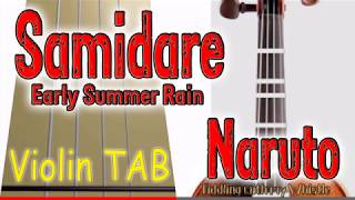 Samidare (Early Summer Rain) - Naruto - Violin - Play Along Tab Tutorial