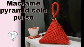 How to make macrame pyramid coin purse # design 27