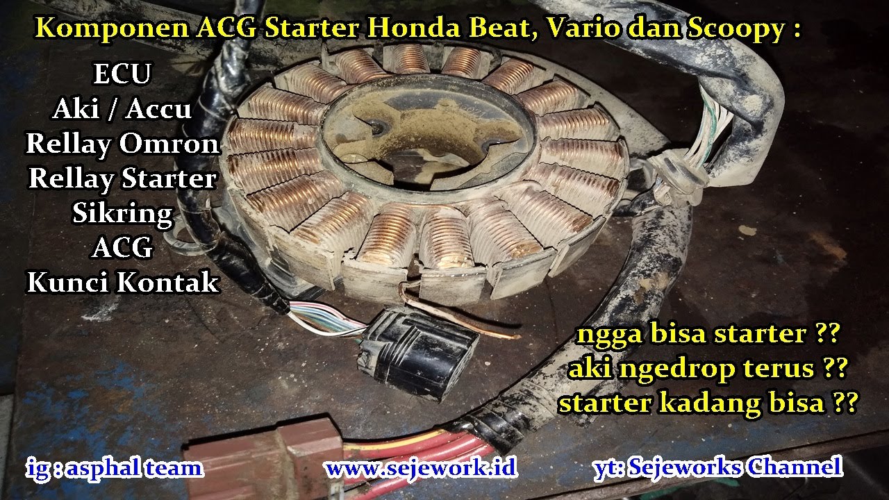  Cara  Memperbaiki Starter Motor  Vario Beat Scoopy  yang 