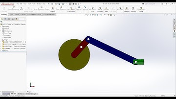 Solidworks tutorials-Slider crank mechanism