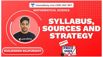 Syllabus, Sources and Strategy | CSIR 2021 | Mathematical Science | Rajendra | Unacademy