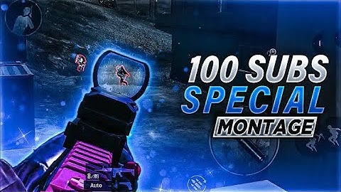 100 Subscribers special PUBG Montage😍| #bgmi #santoxpubg