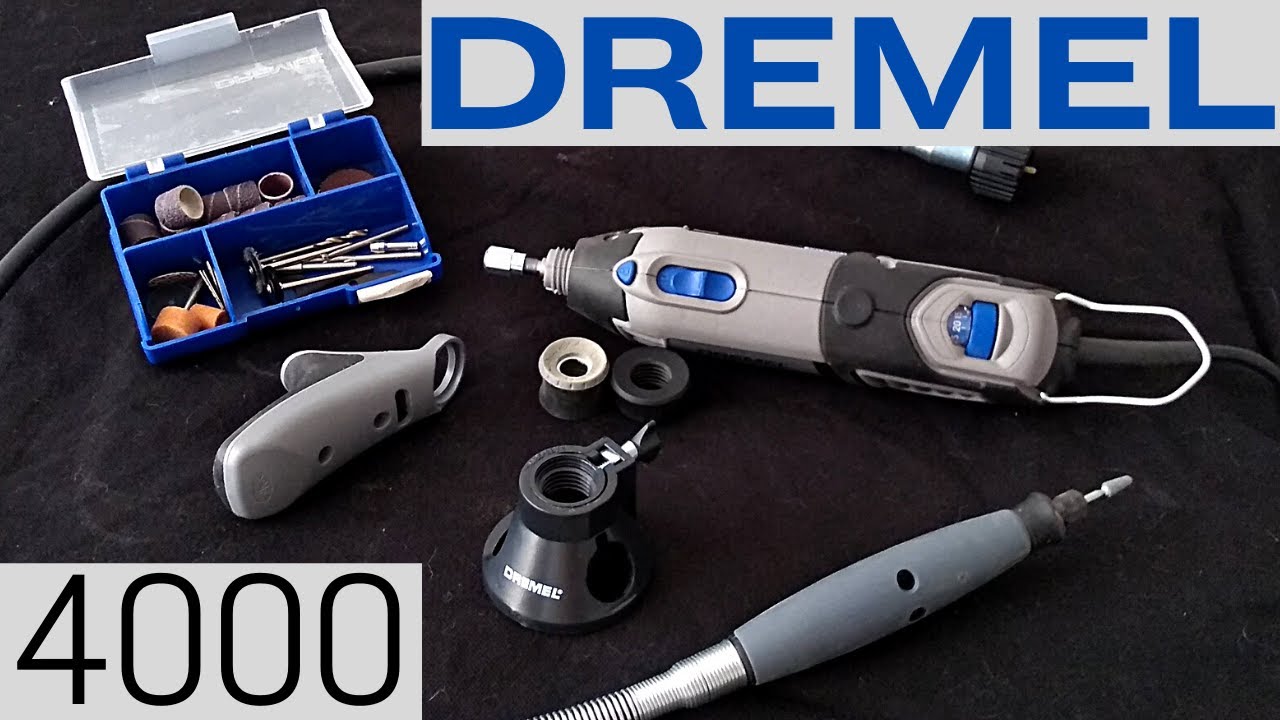 Unboxing Dremel 4000, 36 accessories, 3 couplings, test and review 