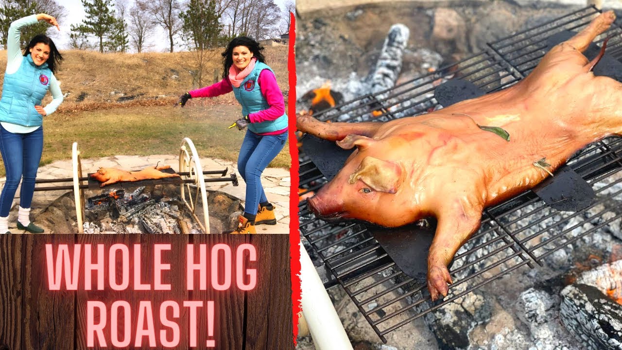 How to roast a WHOLE HOG in a pit! Simple grill build to smoke a 22lb