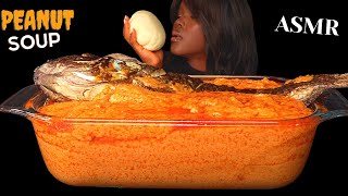 ASMR FUFU & TILAPIA FISH PEANUT BUTTER SOUP MUKBANG (NO Talking) Soft Eating Sounds| Vikky ASMR