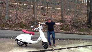 Video thumbnail of "Christening of my new Vespa 946 before her maiden voyage."