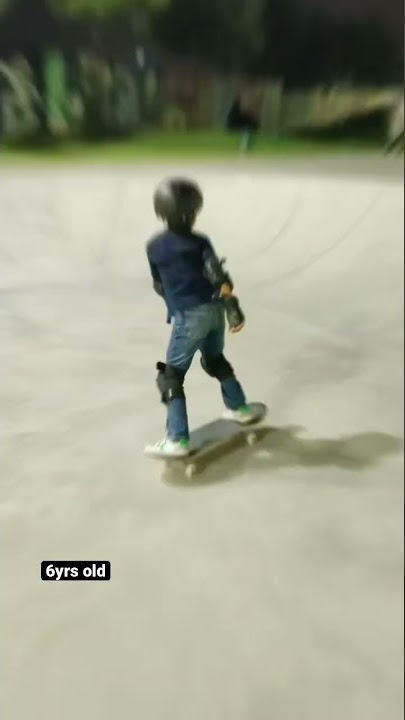 6yrs old boy 360turn skateboarding skill❤️🛹