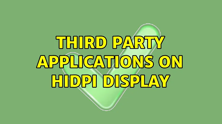 Ubuntu: Third party applications on HiDPI display