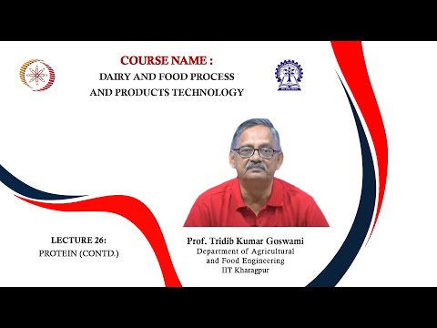 Lecture 26 : Protein (Contd.)