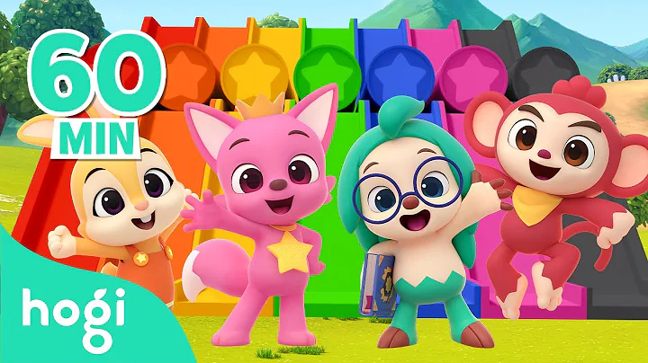 Learn Colors with Slide and Wonderstar Friends | Compilation | Kids Colors & Rhymes | Pinkfong Hogi