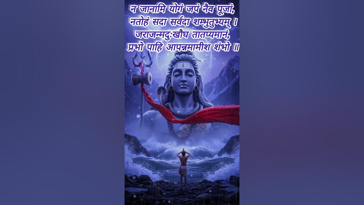 Rudrakstham stotram namami Shamishaan🙏 #mahadev #bhajan #shortsfeed #viral #trending