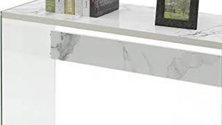 Convenience Concepts SoHo Console Table/Desk, Faux White Marble