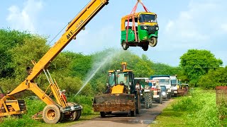 Jcb 3dx loading Mud in TATA Tippers Tractors Swaraj 855 New Holland 3630 4x4 Tractor jcb truck video