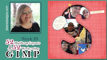 GIMP Digital Scrapbook: Start to Finish Digital Scrapbook layout