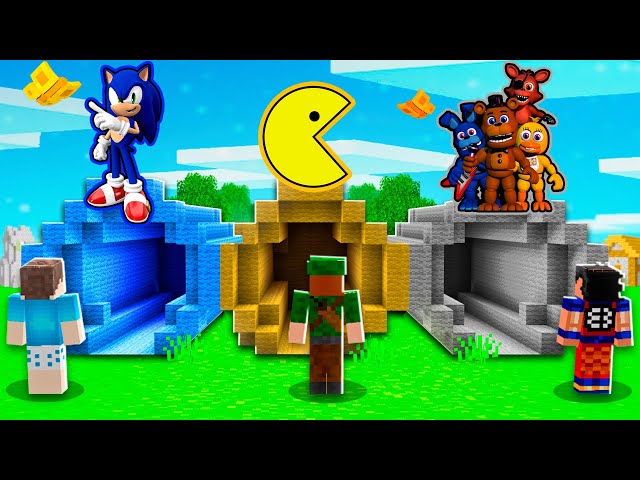 NÃO ENTRE NO TÚNEL DE JOGOS ERRADO NO MINECRAFT !! (Sonic, Roblox, PK XD) 