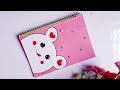 How to make beautiful notebook. Notebook cover design ideas easy/ Paper  notebook  making