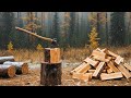 Колю лиственницу в горах. Сила, природа и настоящая работа