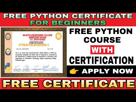 Free Python Course With Certification I Free Beginners Python Course I Digital Classroom