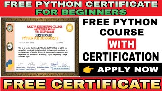 Free Python Course With Certification I Free Beginners Python Course I Digital Classroom