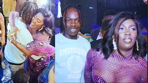 Everywhere Scatter! Tiwa Savage Scream And Jump As Naira Marley Surprise Her At Her Dad's Burial