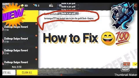 Free fire how to solve unable to join guild problem