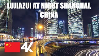 SHANGHAI, CHINA | Lujiazui at night Walking Tour | 4k | September 17th 2021