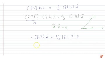 Let `vec(a)` , `vec(b)` and `vec(c)` be three non-zero vectors such that no two of them are col...