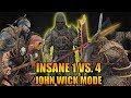 FULL John Wick Mode - John Priors Last Stand - The Insane 1 VS. 4 [For Honor]