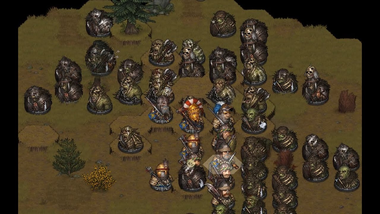 Battle Brothers 10 Men vs 56 Orcs (3 troops) YouTube