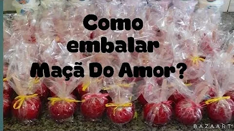 Como embalar a maçã do amor?