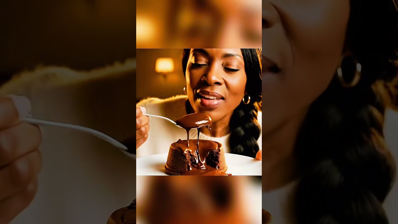 Satisfying ASMR: Molten Lava Cake Melts in Slow Motion 🍫✨