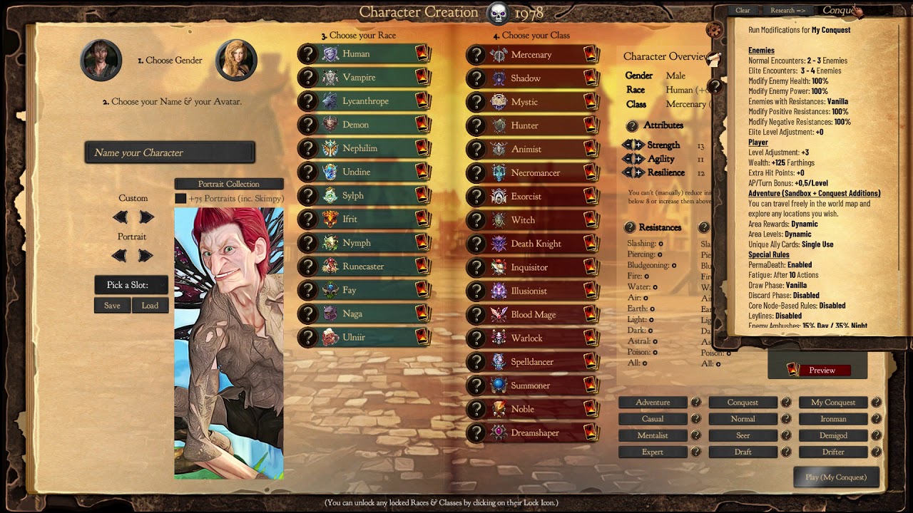 Erannorth Reborn - How to Create a custom Casual Conquest mode & a new Race mashup without Modding!