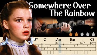 🔴Somewhere Over The Rainbow - Саундтрек к Волшебник страны ОзㅣУрок игры на гитаре фингерстайл