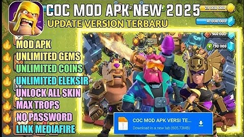 ⚔️ Download COC Mod APK New Update 2025 | Free Gems + Gold + Unlimited Troops