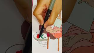 Princess Belle Coloring Art for Kids | Disney Colors for Toddlers #shorts #markerart