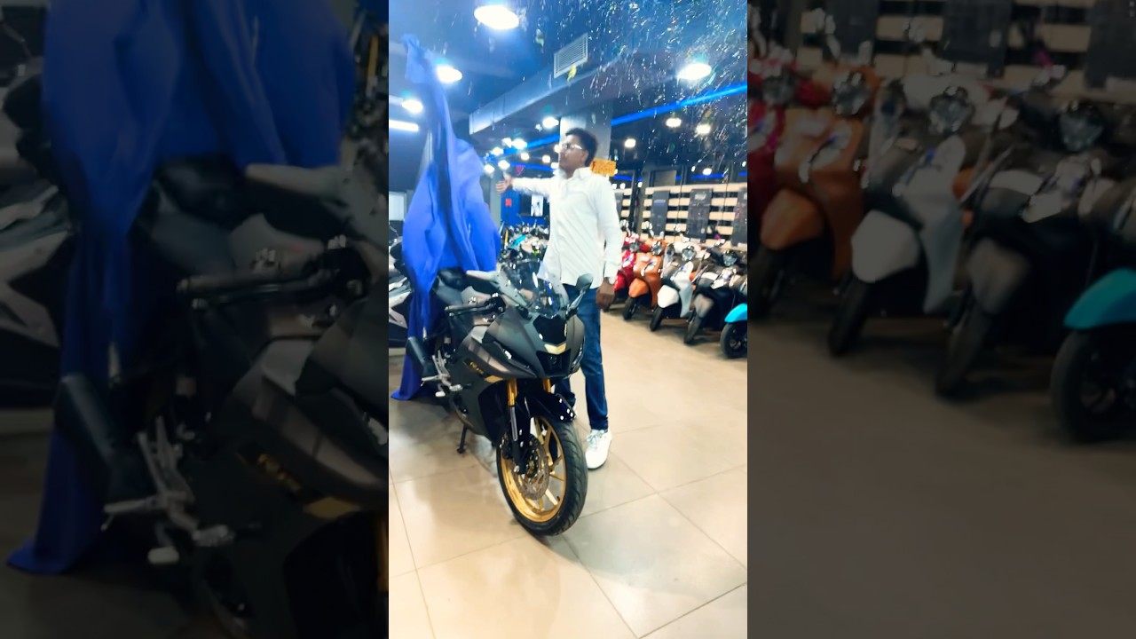 Taking delivery of all new R-15 v4 dark knight 