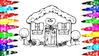 House Drawing and Coloring for Kids l Disney Brilliant Coloring Book Channel for Kids