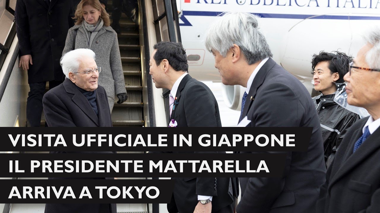 Arrivo del Presidente Mattarella all’aeroporto di Tokyo