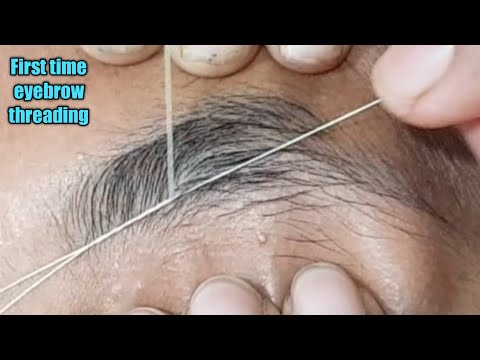 First time eyebrow threading tutorial step by step/easy eyebrow threading/arch eyebrow/threading eye
