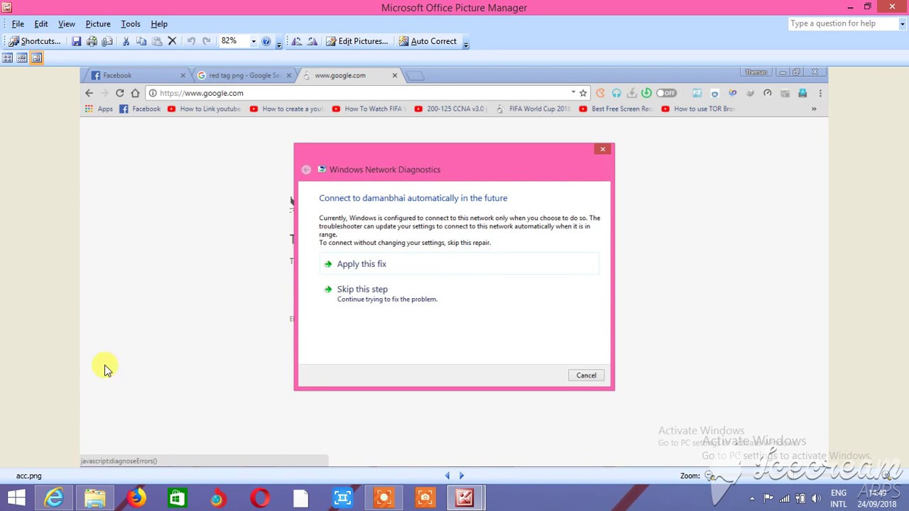 Internet connection fine but internet not working problem solving