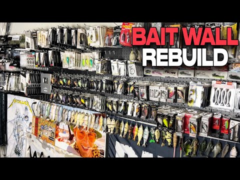 barber fishing lures on wall Bait Wall Rebuild | Every Lure On My Tackle Wall