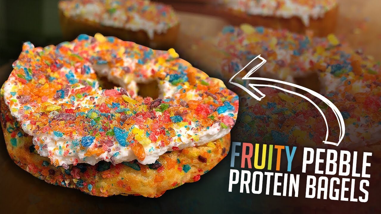 Fruity Pebble Low Carb/High Protein Bagels! Less then 80 Cals Per