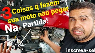 3 defeitos comun q fazem a moto não pegar na partida elétrica