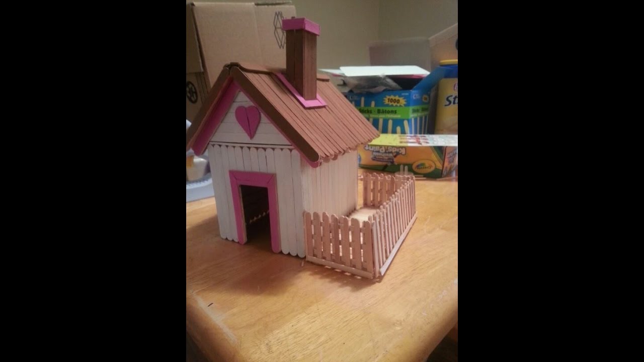 How To Make House Using Popsicle Stick - Simple Craft For ...