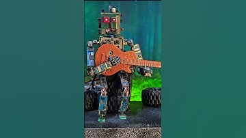 Test 03 - Guitar playing robot - I built a robot model from old circuit boards