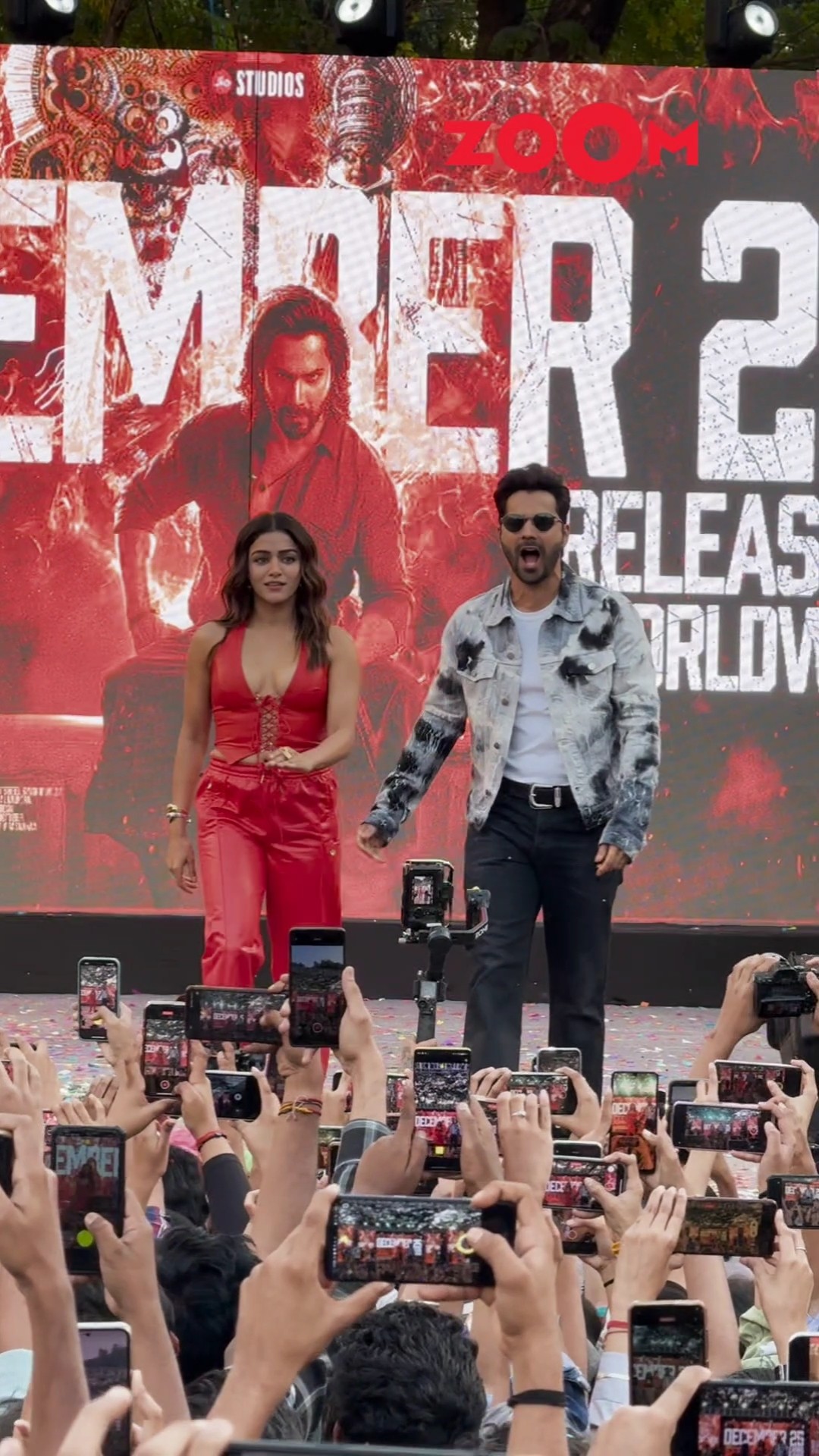 Varun Dhawan \u0026 Wamiqa Gabbi DANCE to Baby John's Nain Matakka at the trailer launch ? #shorts