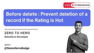 Before delete : Prevent deletion of a record if the Rating is Hot | apex trigger