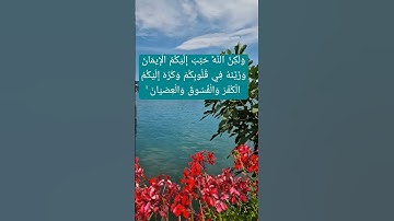 (سورة الحجرات )وَلَٰكِنَّ اللَّهَ حَبَّبَ إِلَيْكُمُ الْإِيمَانَ وَزَيَّنَهُ فِي قُلُوبِكُمْ